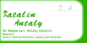 katalin antaly business card